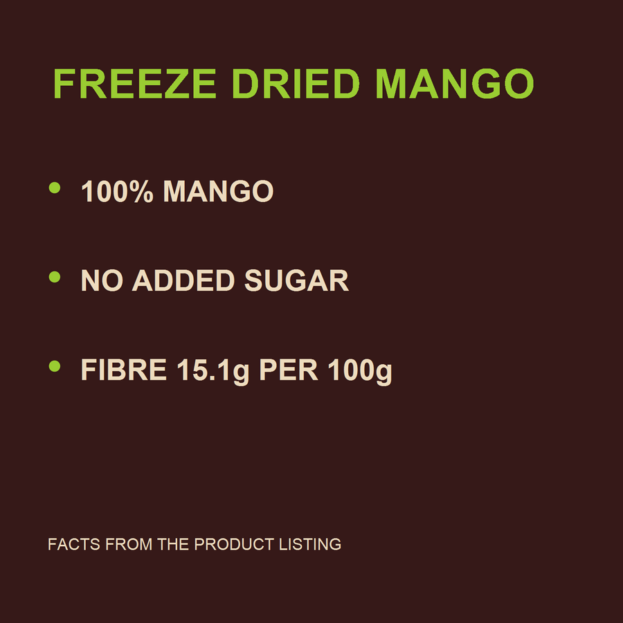 Freeze Dried Mango Cubes — factual benefits
