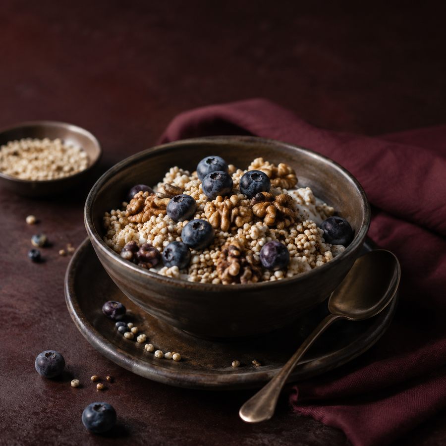 Infinity Foods Organic Quinoa Puffs — serving suggestion