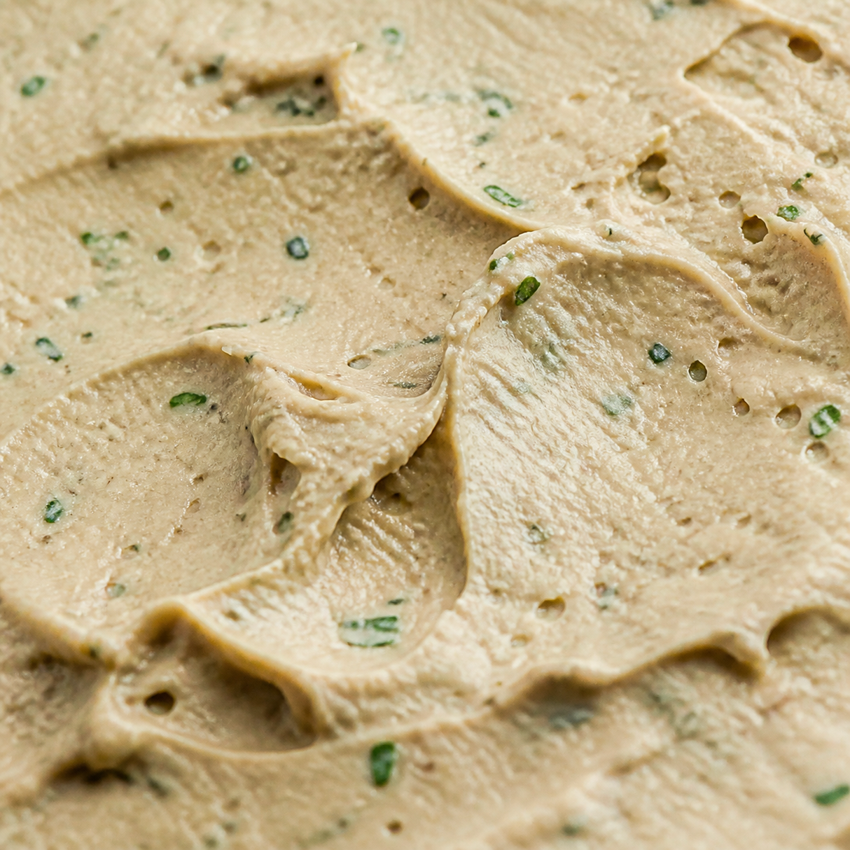 Extreme close-up of Tartex organic herb pate