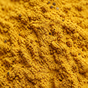 Organic turmeric latte powder extreme close-up