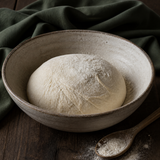 Dough made with vital wheat gluten flour