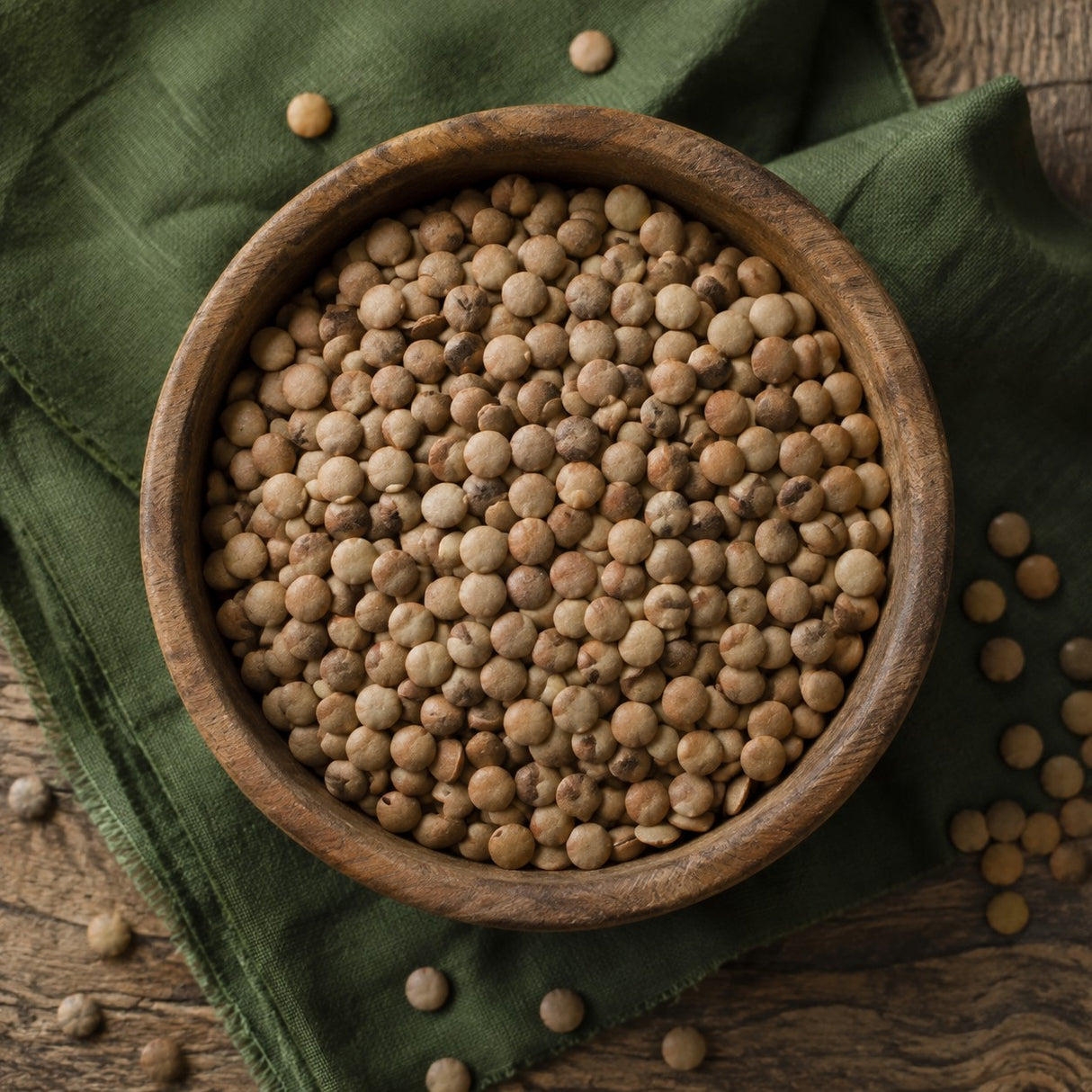 Infinity Foods Organic Whole Brown Lentils — macro hero