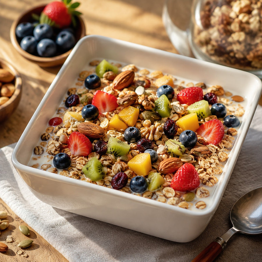 Organic Deluxe Muesli — serving