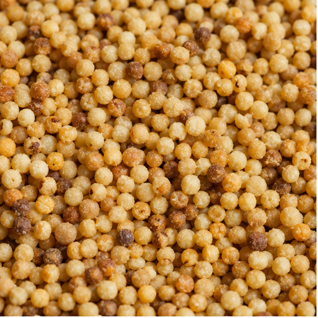 Organic Fregola giant cous cous extreme macro hero