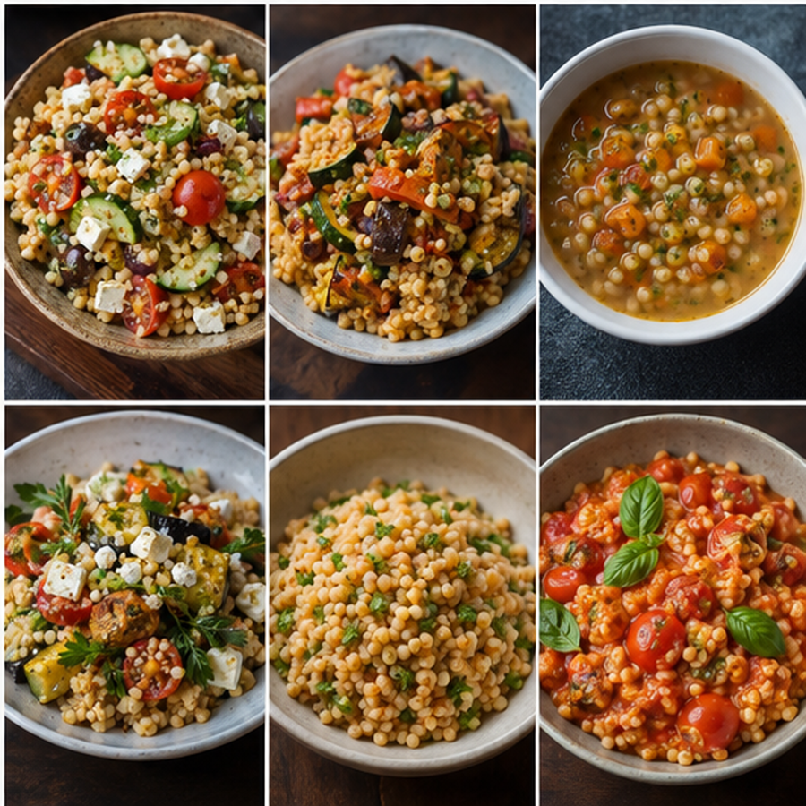 Organic Fregola six ways