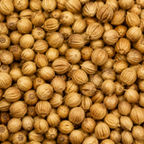 Organic coriander seeds macro