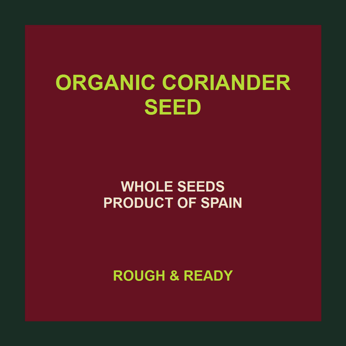 Organic coriander seed facts