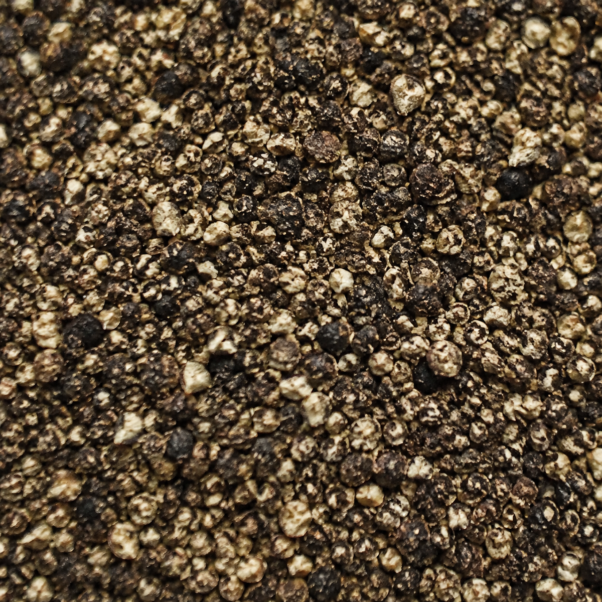Organic ground black pepper macro