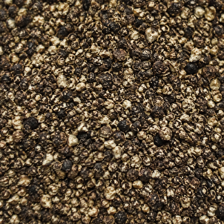Organic ground black pepper macro