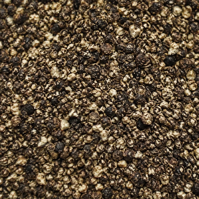 Organic ground black pepper macro