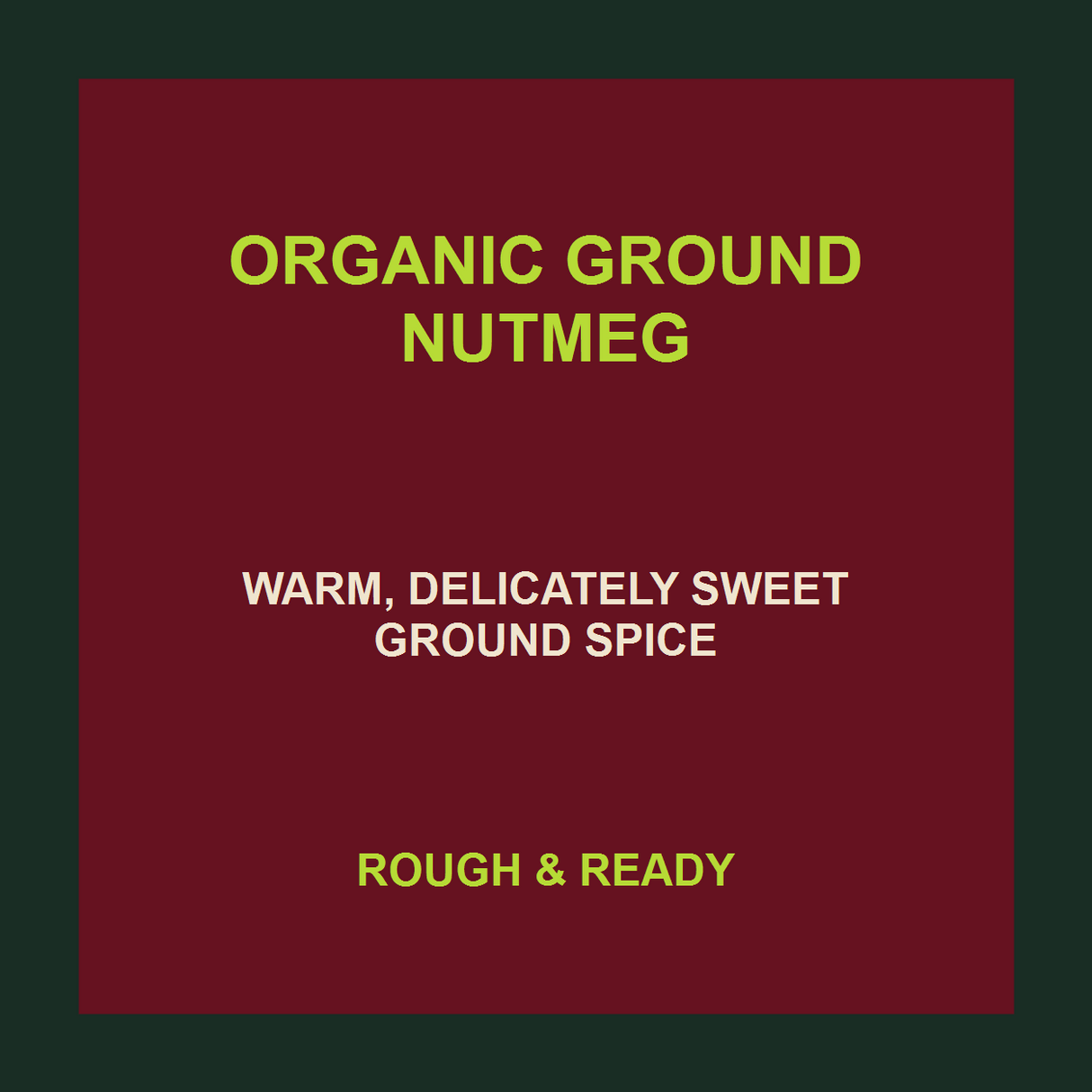 Organic ground nutmeg facts