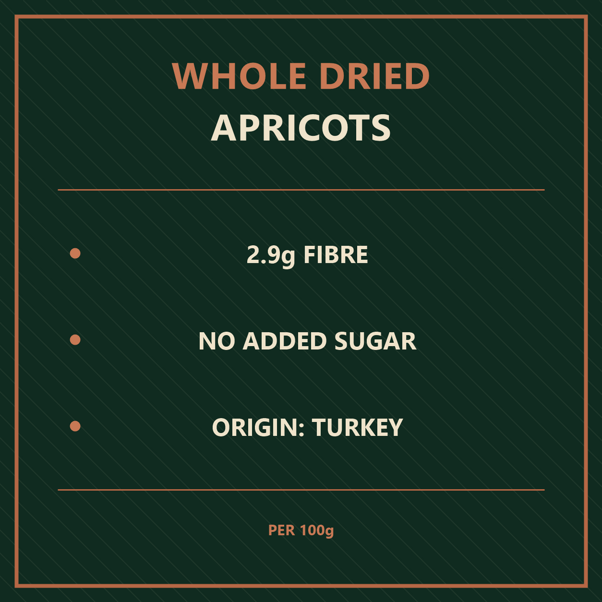 Whole Dried Apricots — product facts
