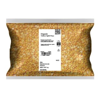 Authentic Infinity Foods bulk organic split yellow peas pack
